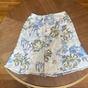 Floral silk skirt